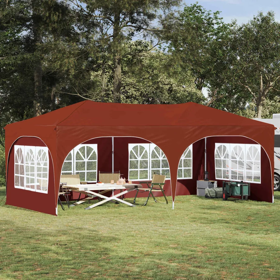 Tente de fête pop-up 575 x 288 x 245 cm Terre cuite