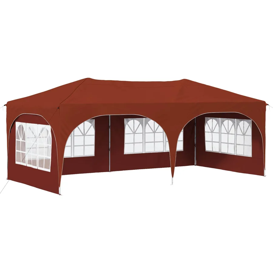 Tente de fête pop-up 575 x 288 x 245 cm Terre cuite - 2