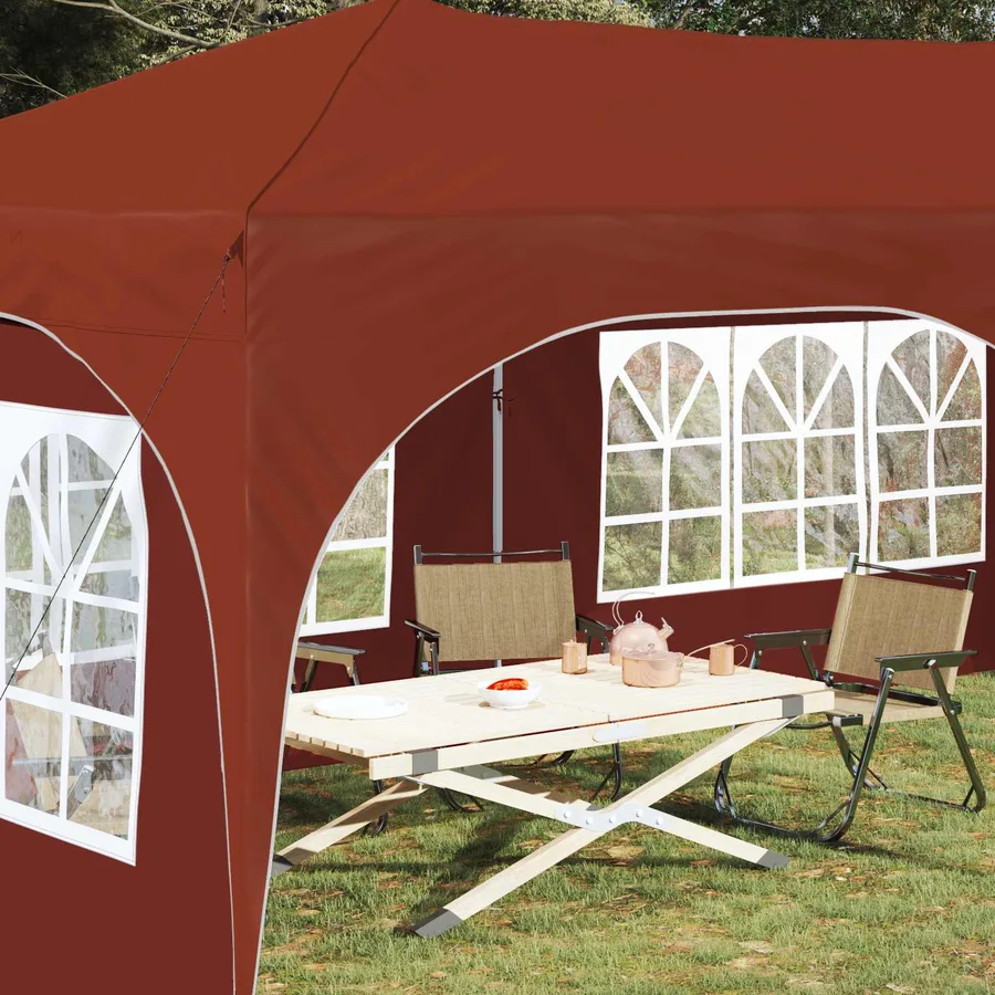 Tente de fête pop-up 575 x 288 x 245 cm Terre cuite - 3