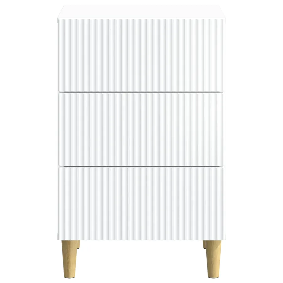 Cabinet de chevet Blanc 43 x 41 x 66,5 cm Bois d'ingénierie - 5