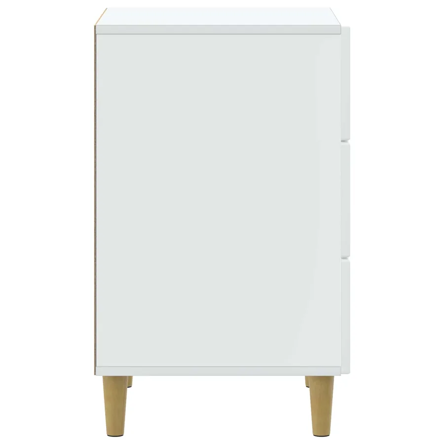 Cabinet de chevet Blanc 43 x 41 x 66,5 cm Bois d'ingénierie - 6