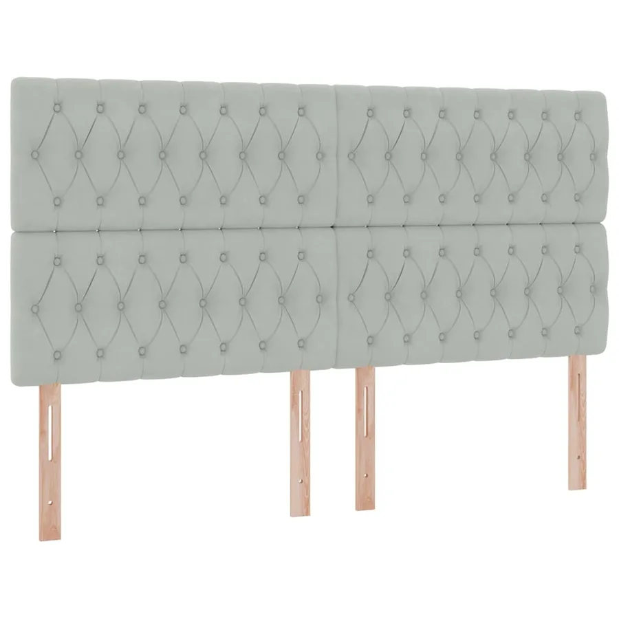 Lit de rangement LED avec matelas Gris clair 200 x 200 cm - 8