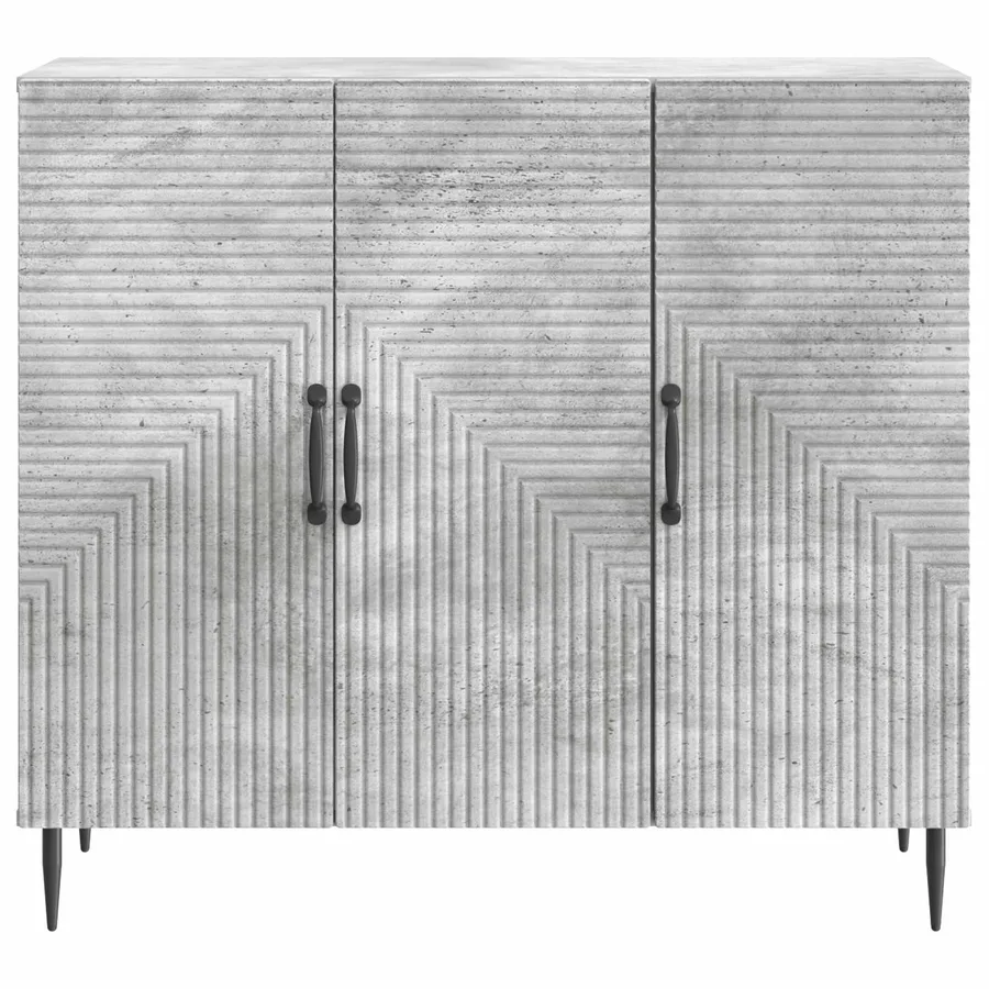 Buffet Gris béton 89 x 34,5 x 80 cm Bois d'ingénierie - 6