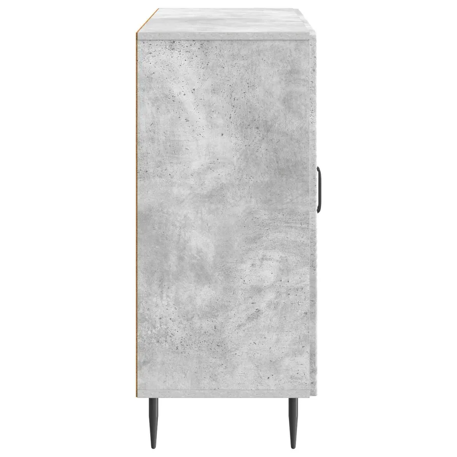 Buffet Gris béton 89 x 34,5 x 80 cm Bois d'ingénierie - 7