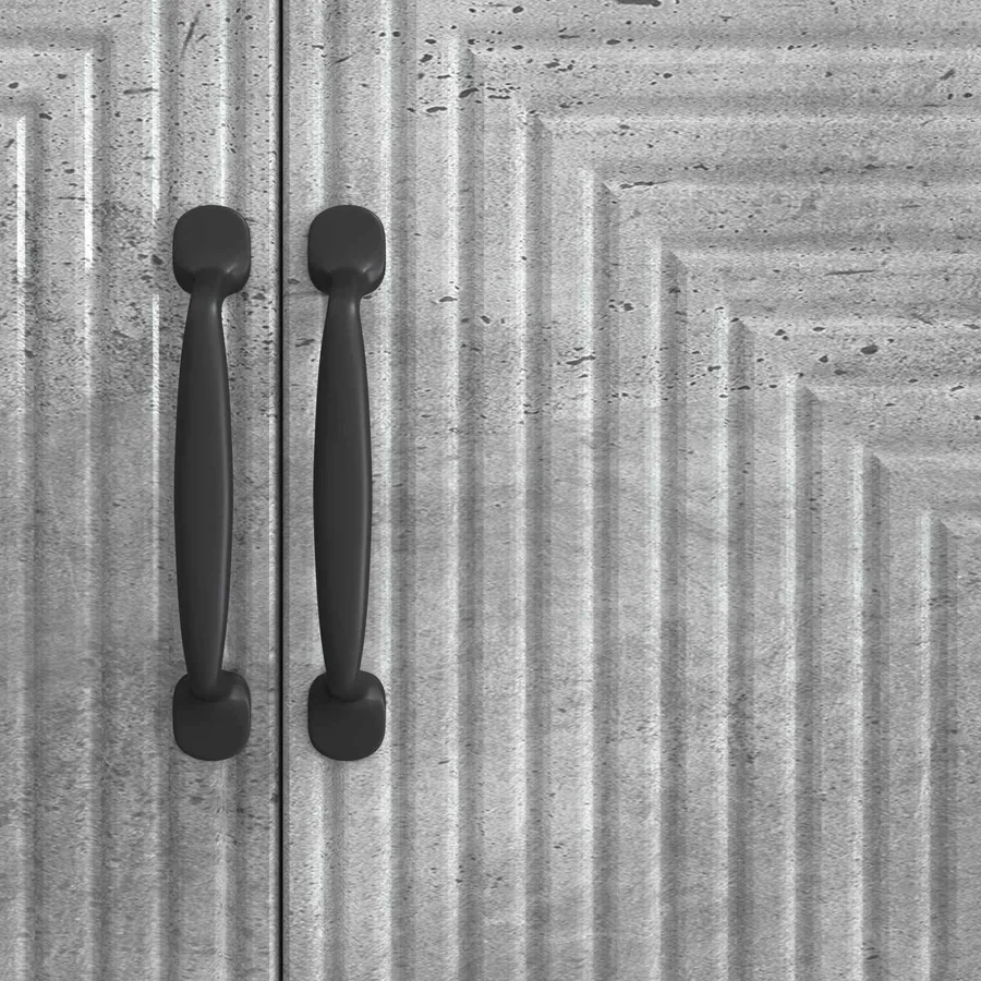 Buffet Gris béton 89 x 34,5 x 80 cm Bois d'ingénierie - 8