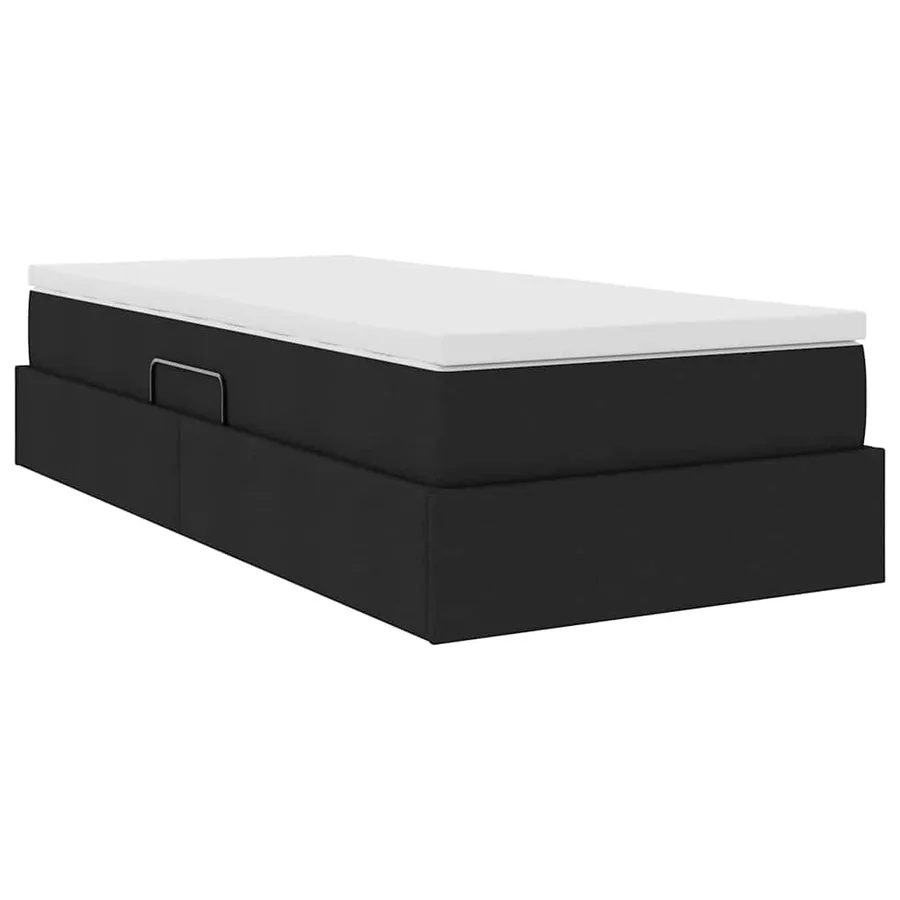 Lit avec rangement et matelas Noir 90 x 200 cm Polyester - 5