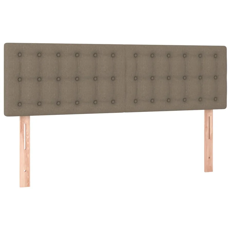 Sommier à lattes de lit avec matelas Taupe 140x190 cm Tissu - 6