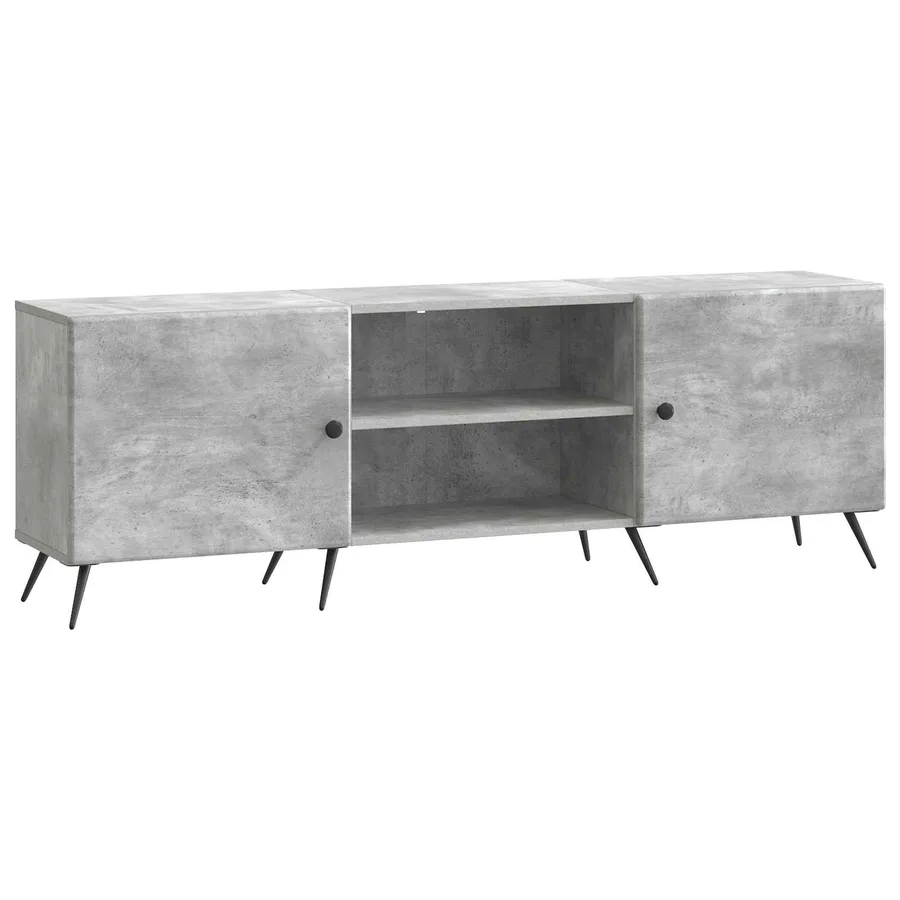Meuble TV Gris béton 150 x 31 x 50 cm Bois d'ingénierie - 2