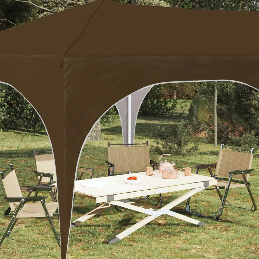 Tente de fête pop-up 575 x 288 x 245 cm Taupe Tissu Oxford - 3