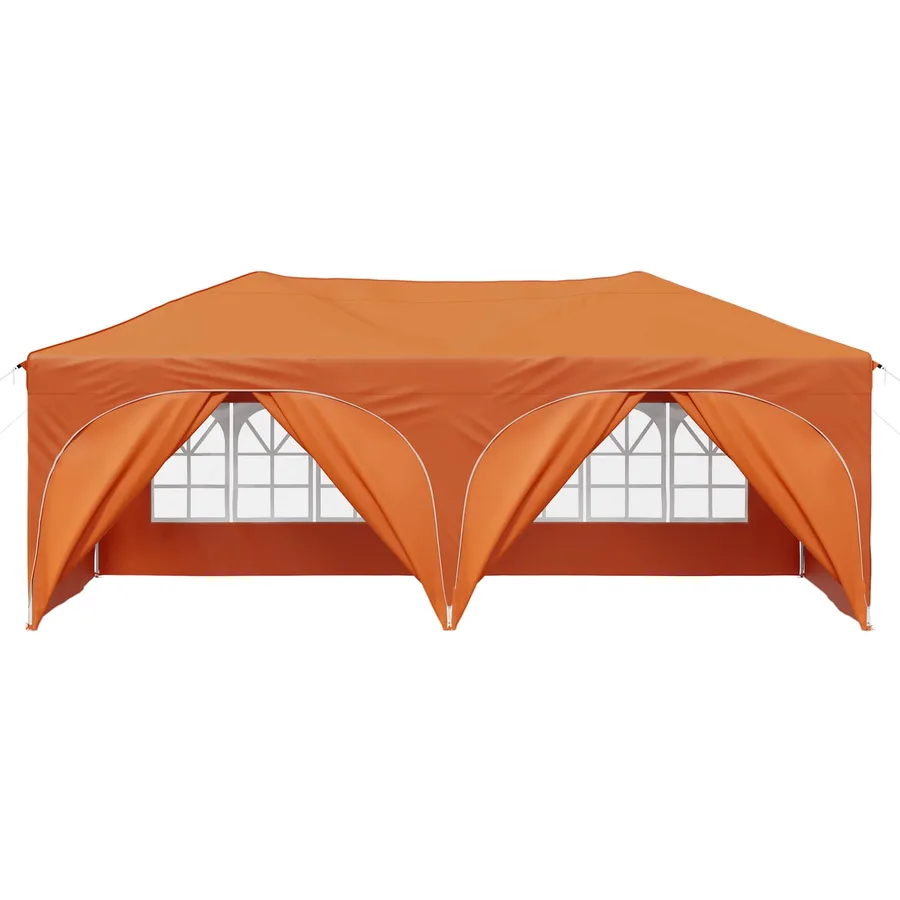 Tente de fête pop-up 575 x 288 x 245 cm Orange Tissu Oxford - 6