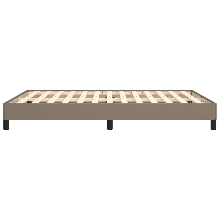 Cadre de lit sans matelas taupe 140x190 cm tissu - 6