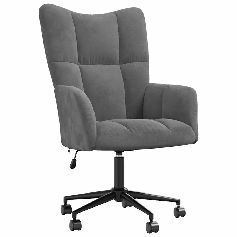 Chaise de relaxation Gris foncé Velours - 2