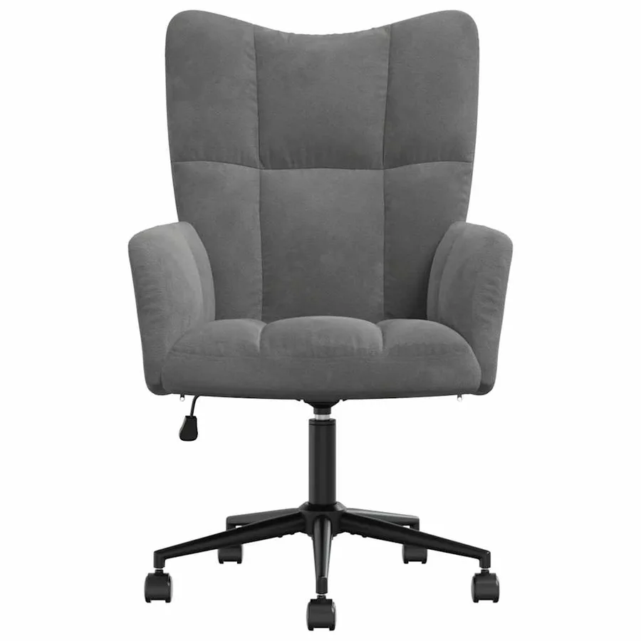 Chaise de relaxation Gris foncé Velours - 3
