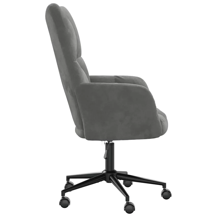 Chaise de relaxation Gris foncé Velours - 4