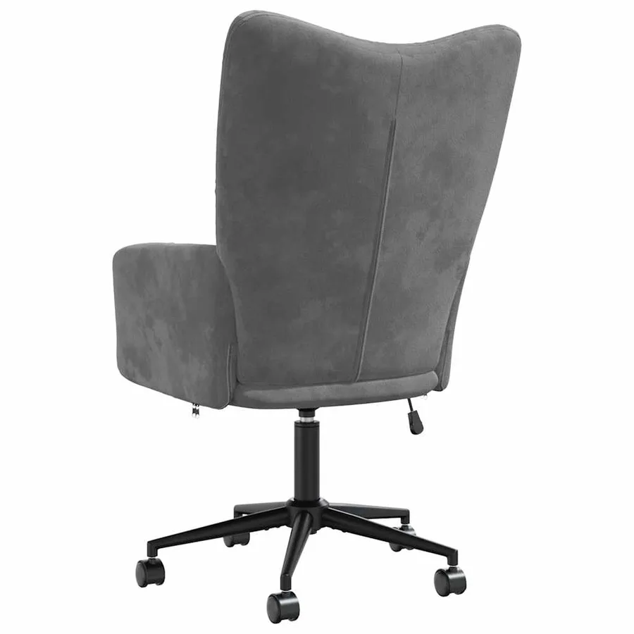 Chaise de relaxation Gris foncé Velours - 5