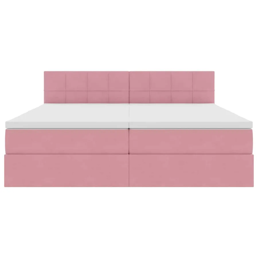 Lit de Rangement avec matelas avec stockage Rose 100 x 200 cm - 8