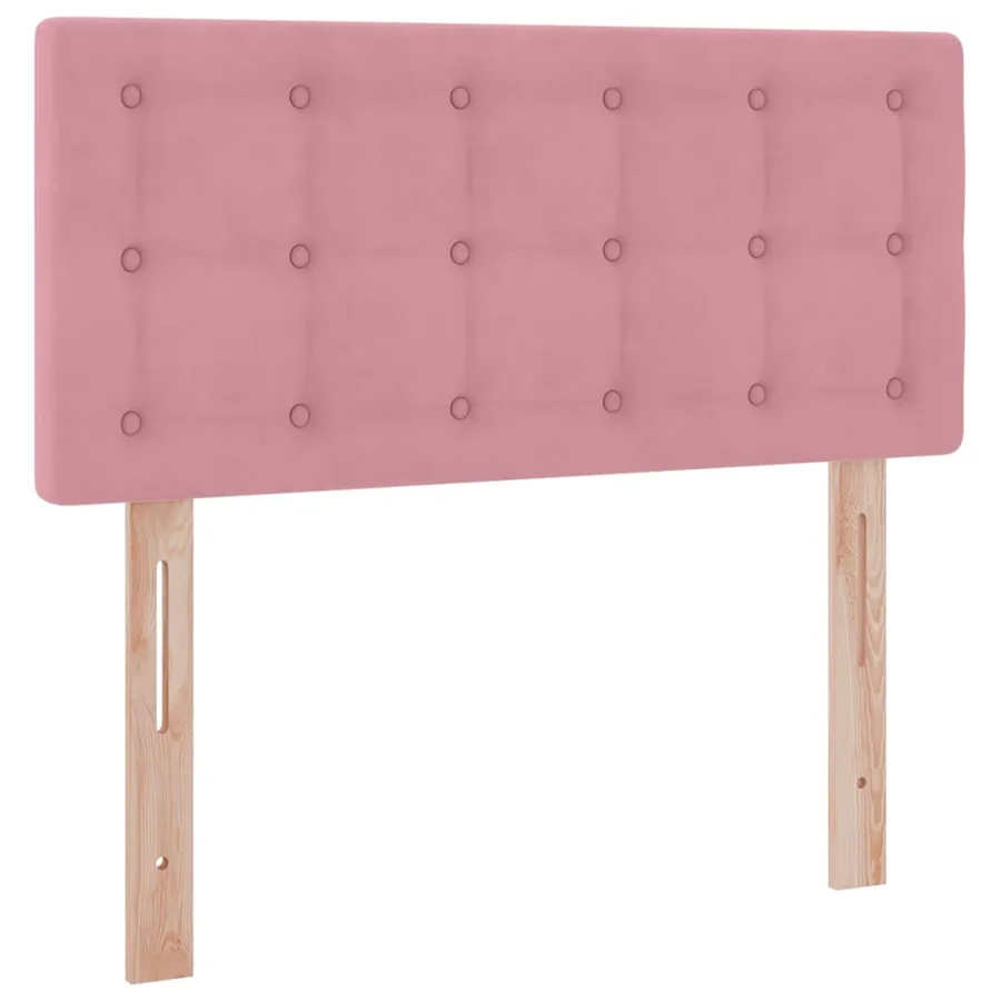 Lit de Rangement avec matelas Rose 100 x 200 cm Velours - 9