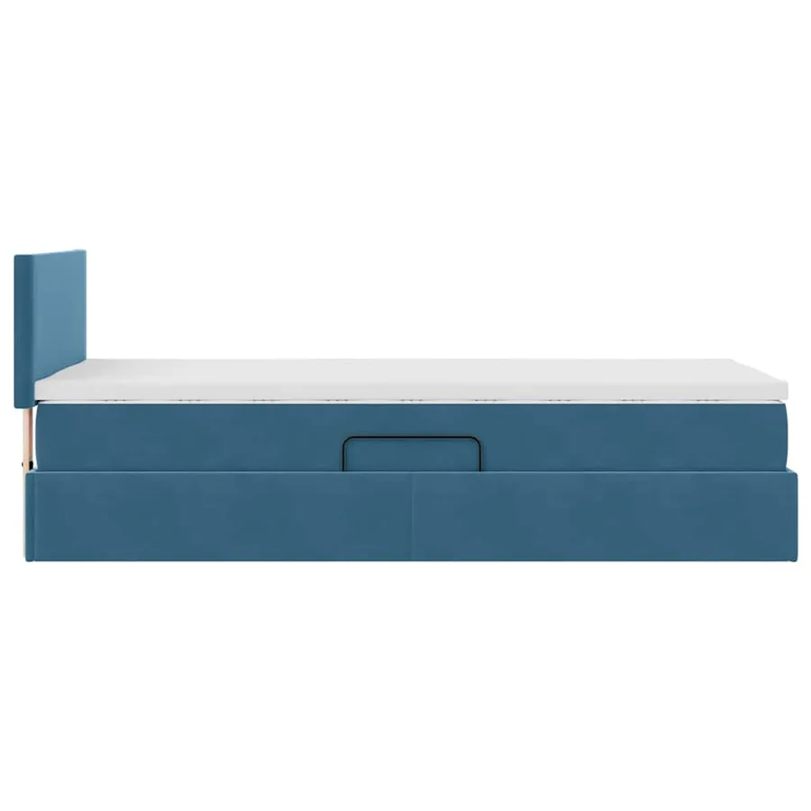 Lit de rangement LED avec matelas Bleu foncé 100 x 200 cm - 11