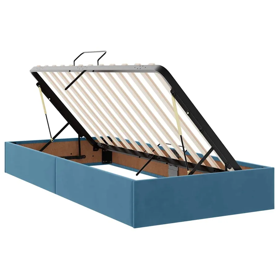 Lit de rangement LED avec matelas Bleu foncé 200 x 200 cm - 7