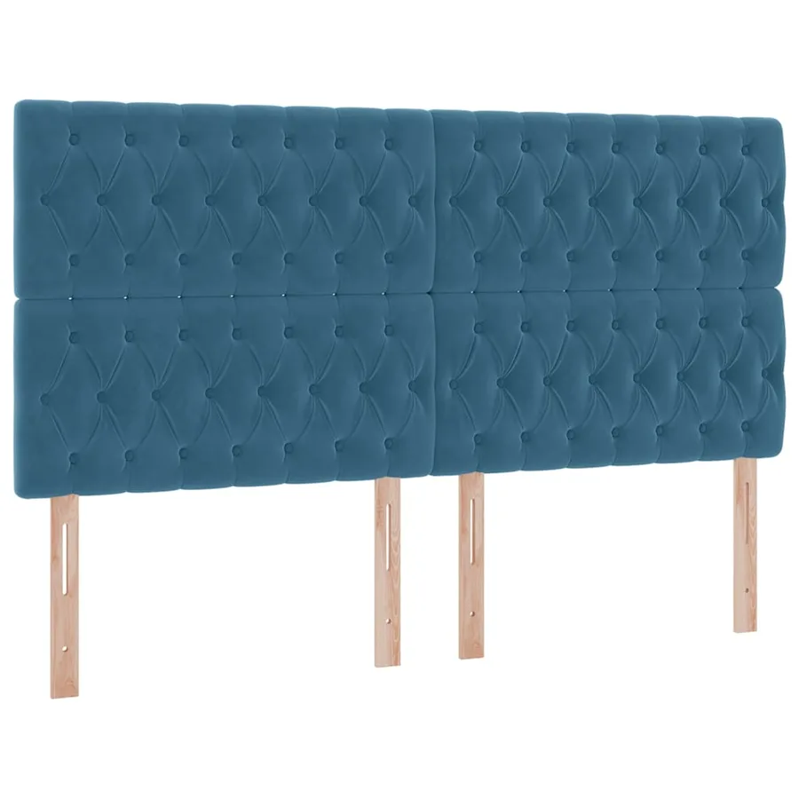 Lit de rangement LED avec matelas Bleu foncé 200 x 200 cm - 8