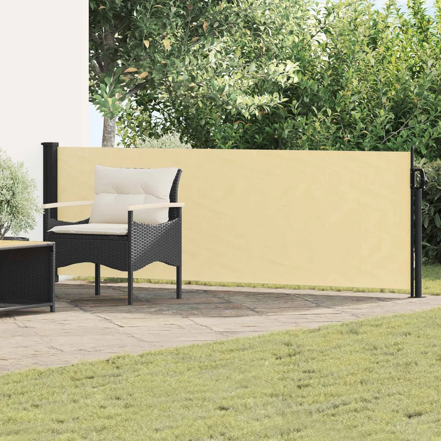 Store latéral rétractable Sable 500 x 100 cm Polyester