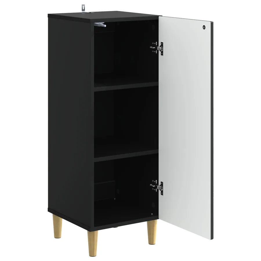 Buffet Noir 33 x 34,5 x 90 cm Bois d'ingénierie - 4