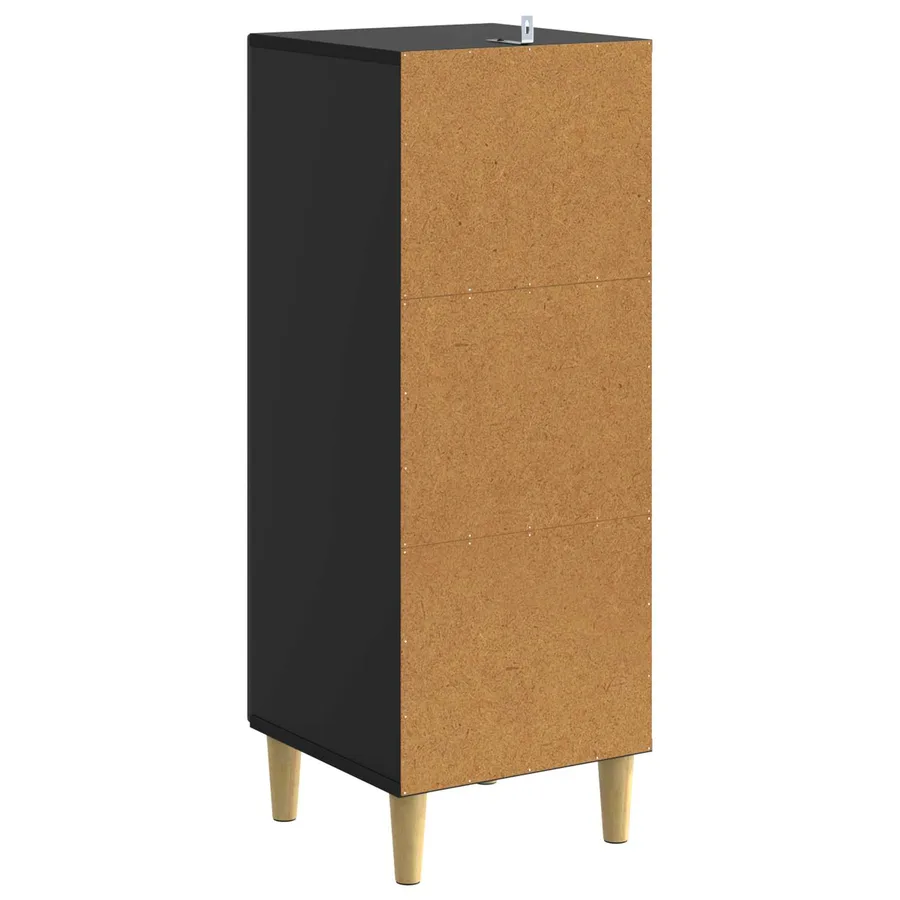 Buffet Noir 33 x 34,5 x 90 cm Bois d'ingénierie - 7