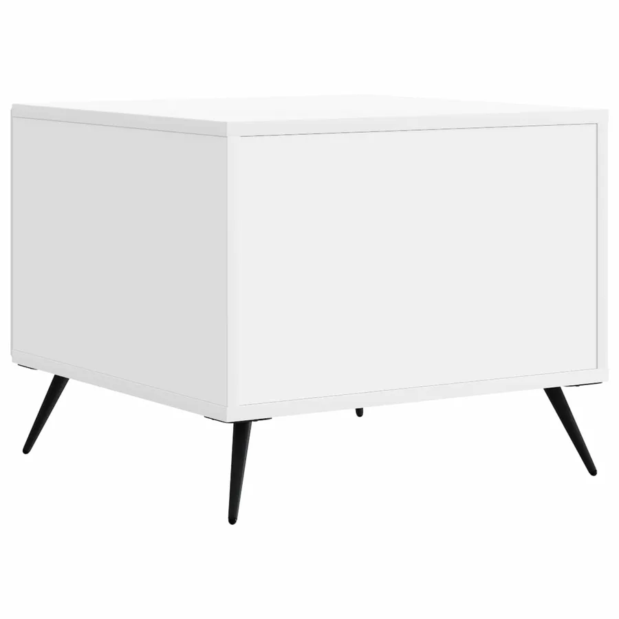 Table basse avec tiroir Blanc 49 x 50 x 40 cm Bois d'ingénierie - 7