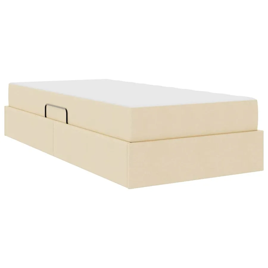 Lit avec rangement et matelas Crème 90 x 190 cm Polyester - 5