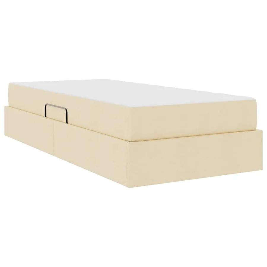 Lit avec rangement et matelas Crème 90 x 190 cm Polyester - 8
