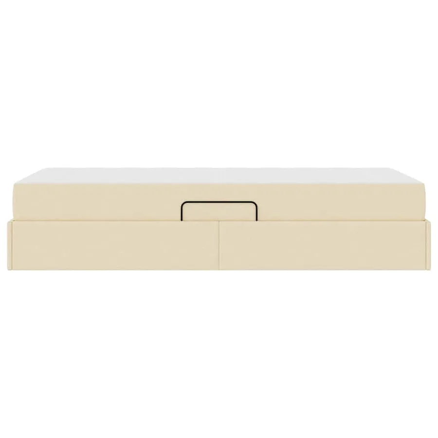 Lit avec rangement et matelas Crème 90 x 190 cm Polyester - 9