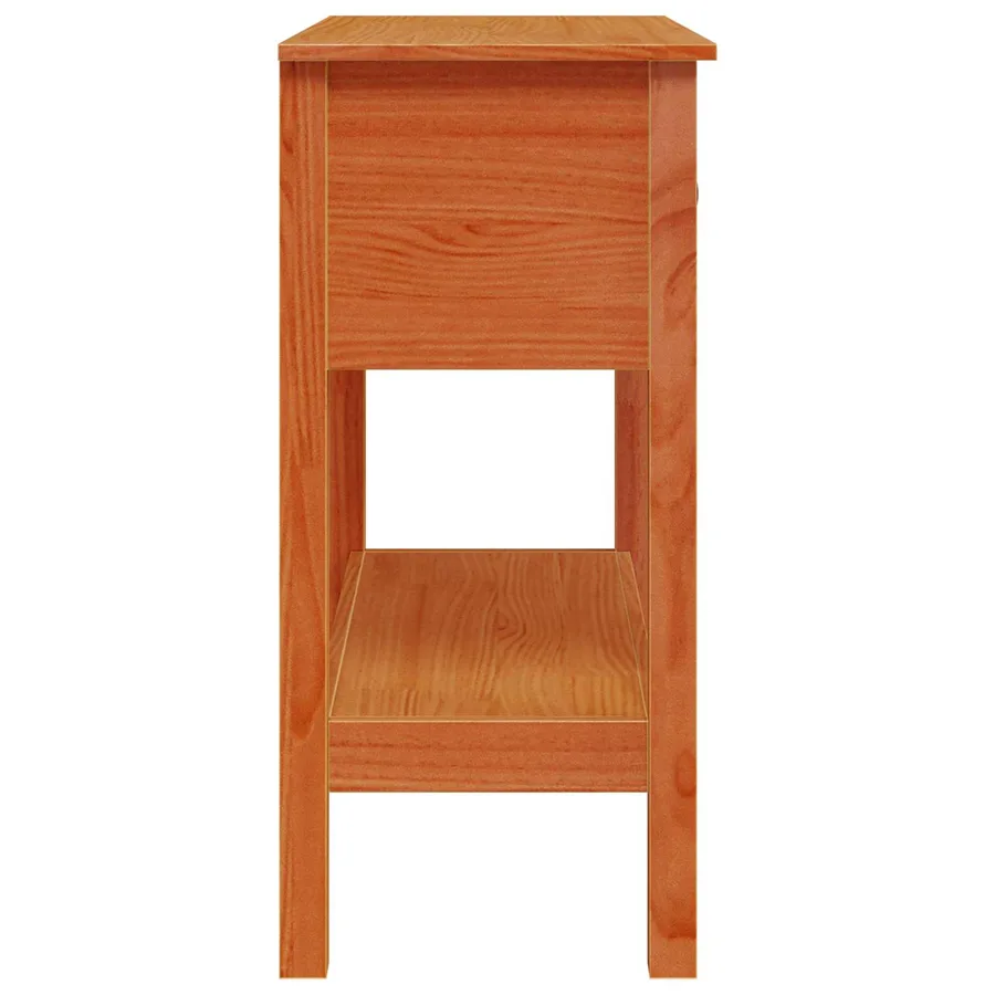 Table console Cire marron 75 x 35 x 75 cm Pin massif - 6