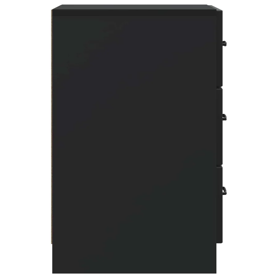 Cabinet de chevet Noir 43 x 41 x 63,5 cm Bois d'ingénierie - 6