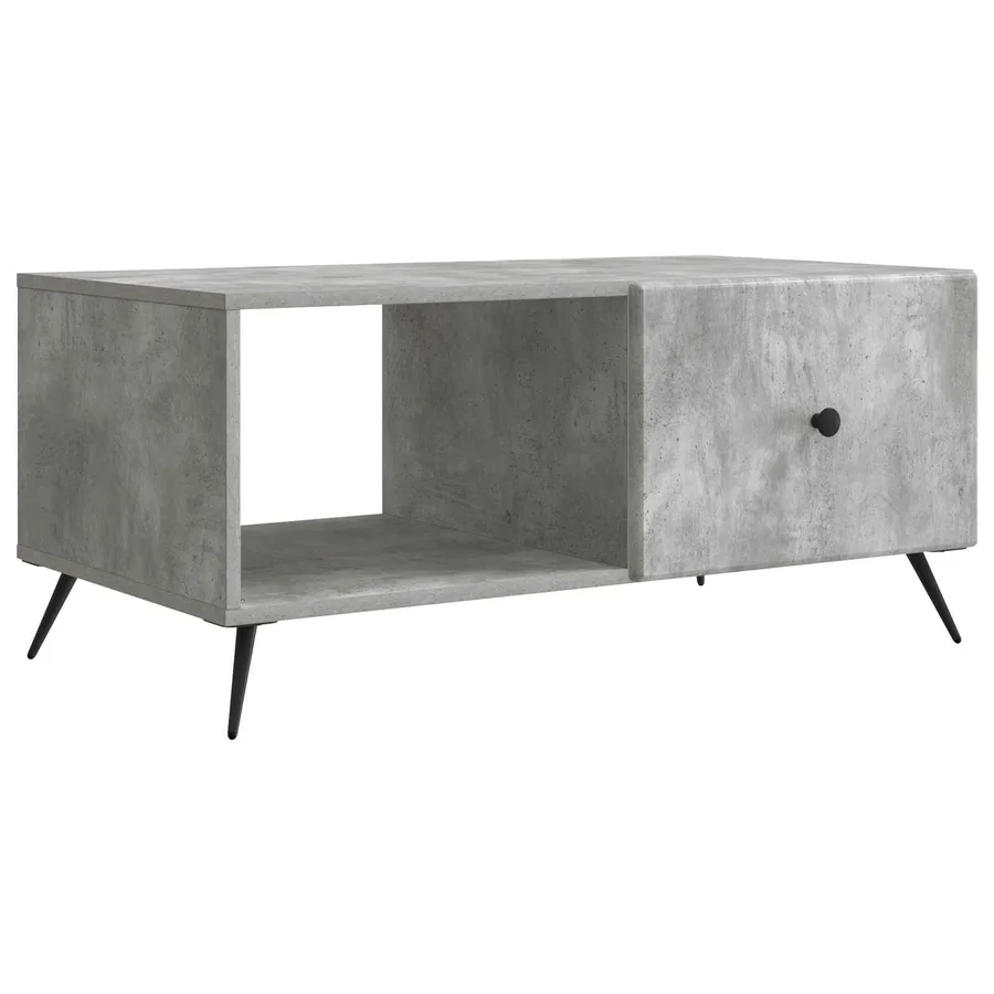 Table basse Gris béton 90 x 50 x 40 cm Bois d'ingénierie - 2