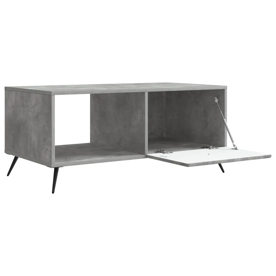 Table basse Gris béton 90 x 50 x 40 cm Bois d'ingénierie - 4