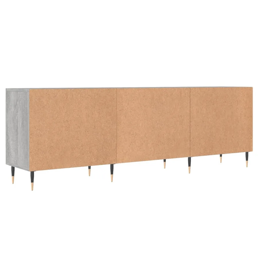 Meuble TV sonoma gris 150x30x50 cm bois d'ingénierie - 8