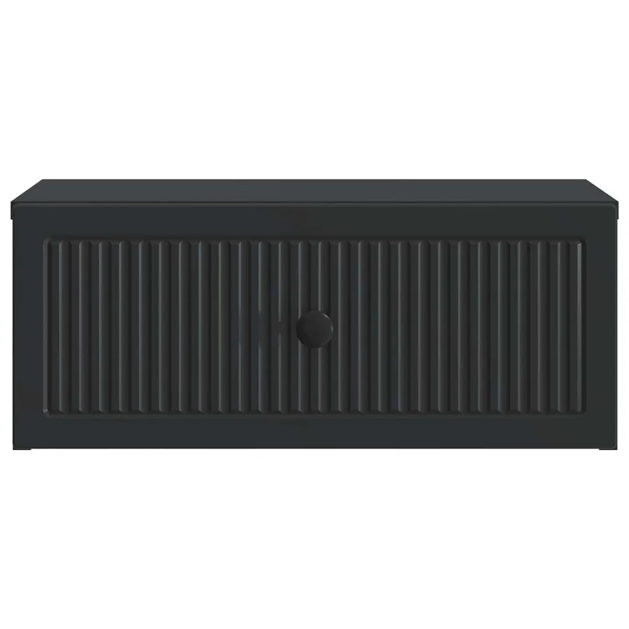 Cabinet de chevet Noir 49 x 34,5 x 20 cm Bois d'ingénierie - 5