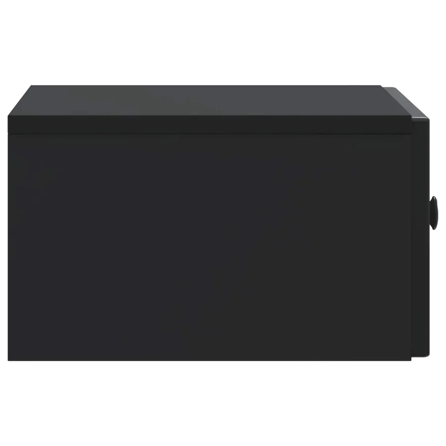 Cabinet de chevet Noir 49 x 34,5 x 20 cm Bois d'ingénierie - 6
