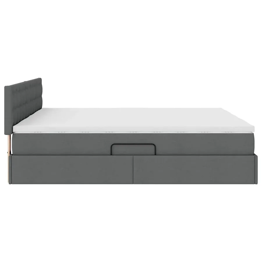 Lit de Rangement Gris foncé 180 x 200 cm Cuir synthétique - 11