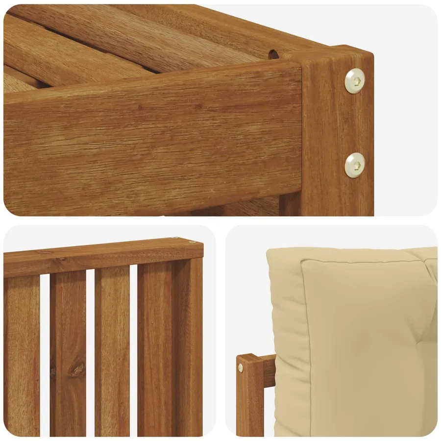 Ensemble de canapés d'extérieur 6 pcs Naturel et Beige - 6
