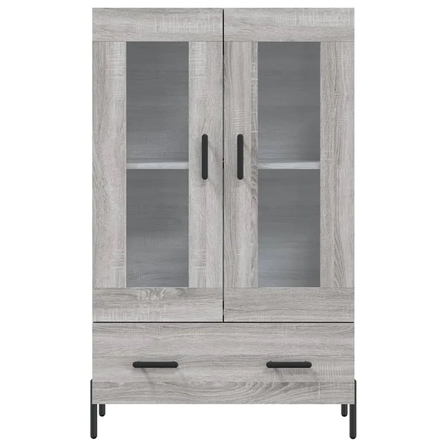 Buffet haut sonoma gris 69,5x31x115 cm bois d'ingénierie - 6