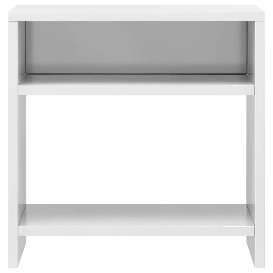 Tables de chevet 2pcs Blanc brillant 40x30x40cm bois ingénierie - 5