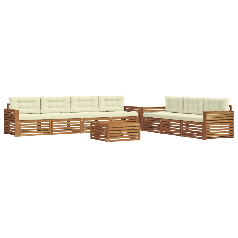Ensemble de canapés d'extérieur 8 pcs Naturel et Crème - 2