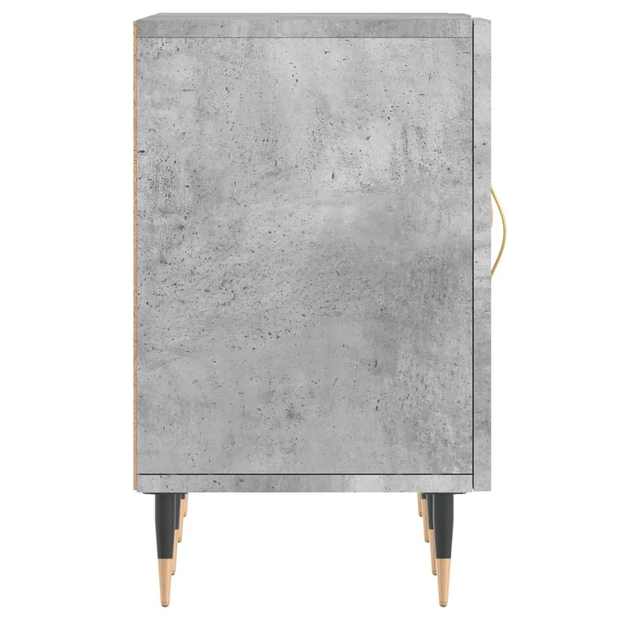 Meuble TV gris béton 150x30x50 cm bois d'ingénierie - 7