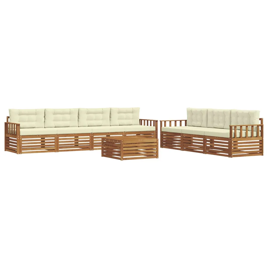 Ensemble de canapés d'extérieur 8 pcs Naturel et Crème - 2