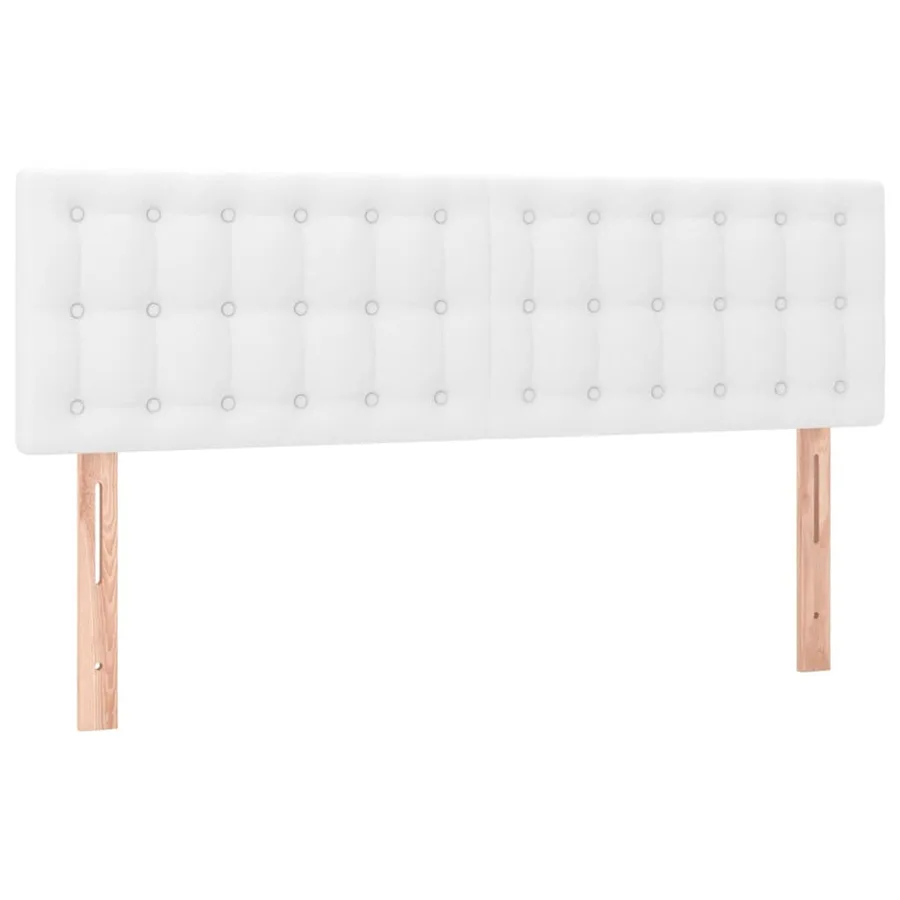 Sommier à lattes de lit avec matelas Blanc 140x200cm Similicuir - 6
