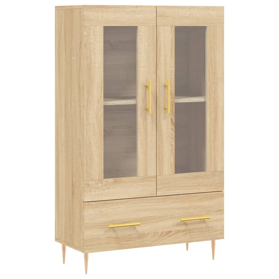 Buffet haut chêne sonoma 69,5x31x115 cm bois d'ingénierie - 2