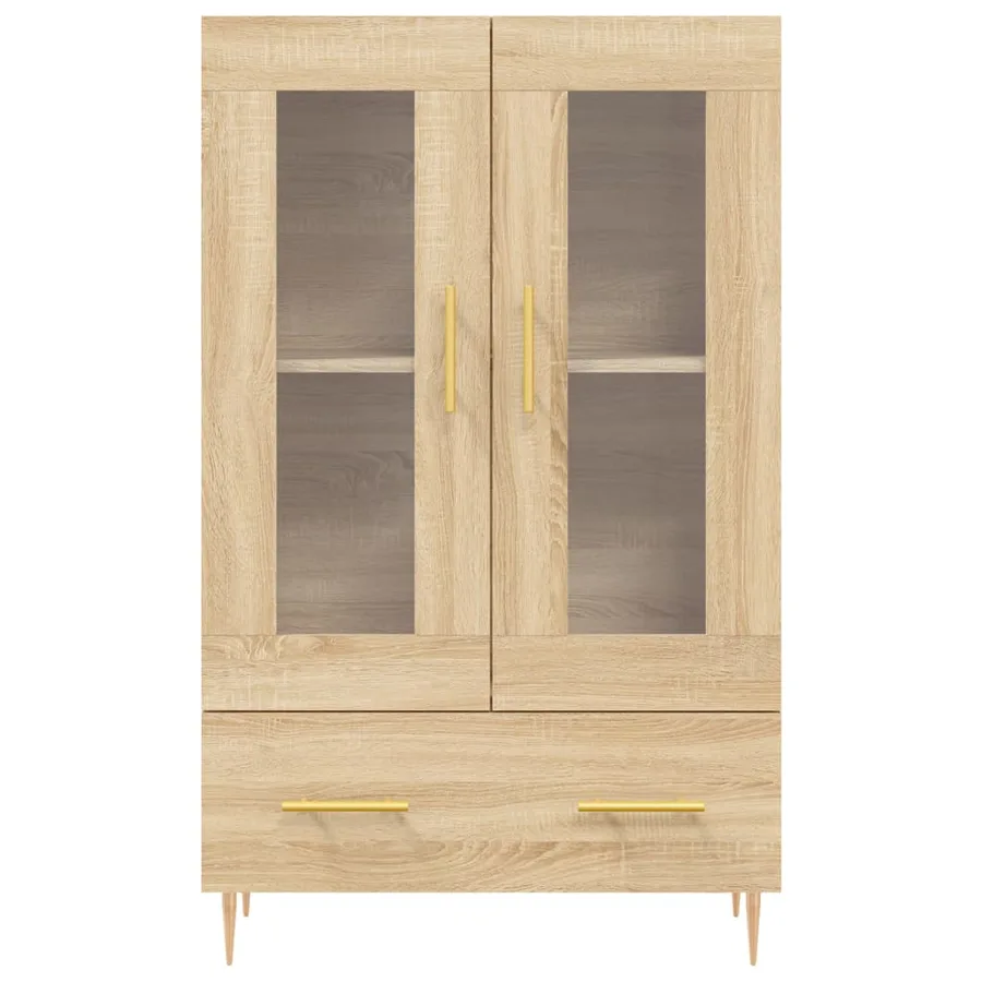 Buffet haut chêne sonoma 69,5x31x115 cm bois d'ingénierie - 6