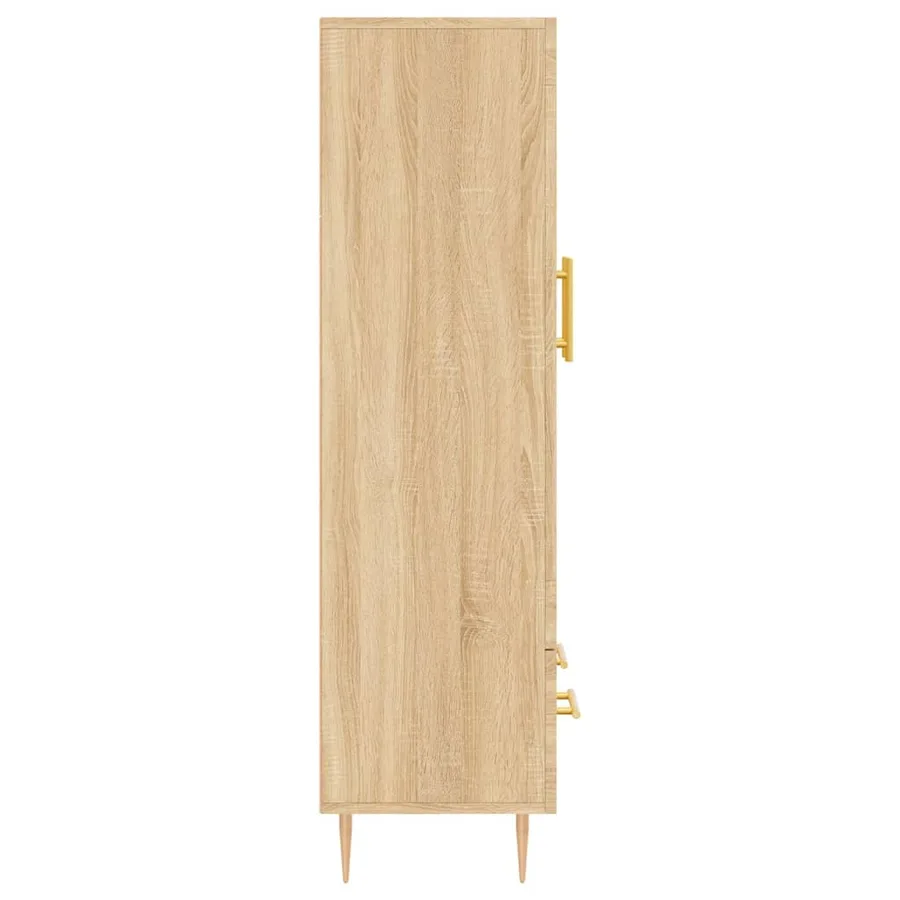 Buffet haut chêne sonoma 69,5x31x115 cm bois d'ingénierie - 7