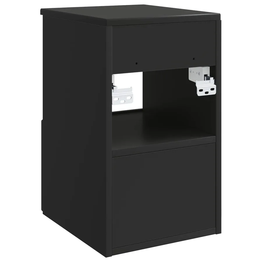 Armoire de salle de bain Noir 30 x 35 x 50 cm Bois d'ingénierie - 7
